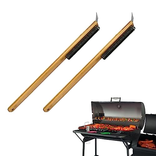 Sysdisen Pizzaofen Bürste, Pizza-reinigungsbürste, Reinigungsset Pizza, Pizzabürste Mit Langem Griff, Grill Reinigungswerkzeug Mit Holzgriff, Wooden Handle Pizza Brush von Sysdisen