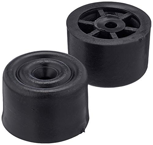 Sysfix 0 Türstopper, verschraubbar, Nr. 5, Schwarz (Box mit 10 Stück mit Dübeln und Schrauben), 3 x 3 x 2 cm von Sysfix