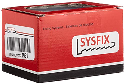 Sysfix 0 Anschraubbarer Türstopper Nr. 5 weiß (Box mit 10 Stück mit Dübel und Schrauben), Kunststoff, 3x3x2 cm von Sysfix