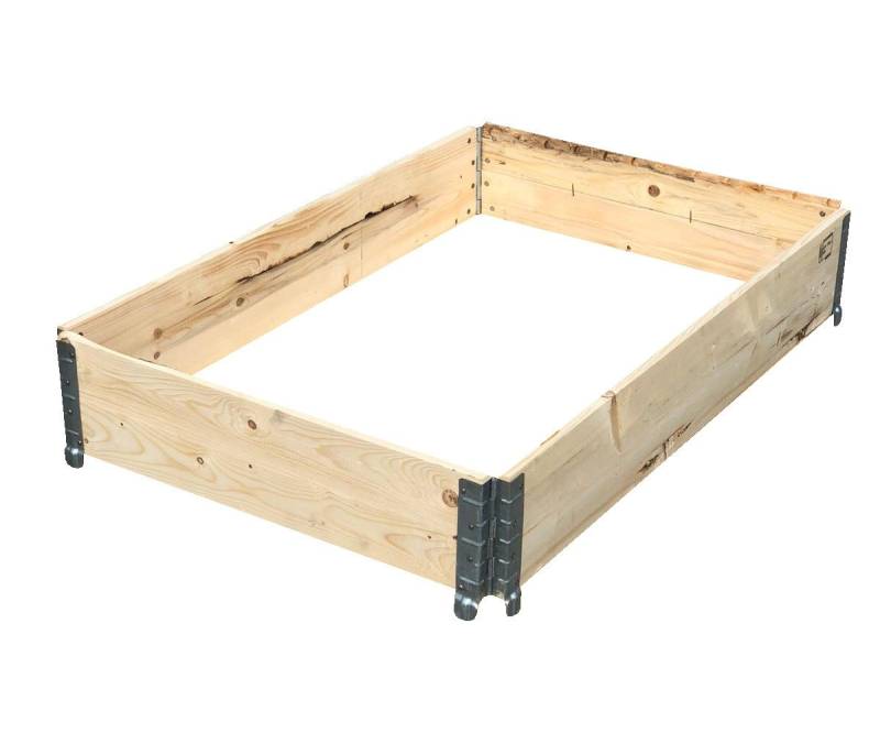 Systafex® Hochbeet 3x Aufsatzrahmen Palettenrahmen Hochbeet Pflanzenbeet 1200x800x195 mm von Systafex®