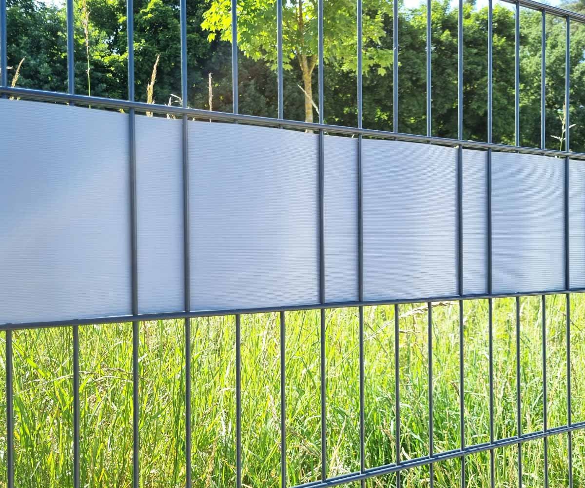 Systafex® Sichtschutzstreifen Sichtschutz Rolle RAL7040 Grau 26m für Doppelstabmattenzaun von Systafex®