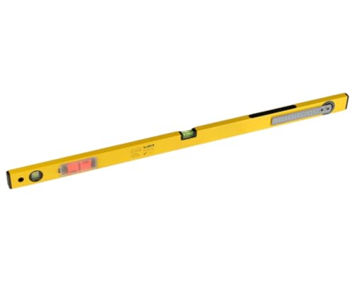 5 in 1 Aluminium Wasserwaage 3 libellen Winkelmesser Markierhilfe Zirkelfunktion 100cm Graduiertes Lineal 15cm 360-Grad-Drehung von Systafex