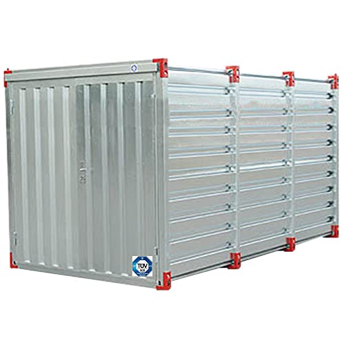 Baucontainer Garage Container Lagercontainer Gerätecontainer Blechcontainer mit TÜV Größe (S) 3m x 2,2m x 2,2m von Systafex