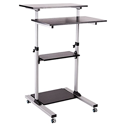 Computerschreibtisch Steh Bürotisch Mobiler ergonomischer Stand-up Schreibtisch Stehtisch Arbeitstisch Computer Workstation höhenverstellbar von Systafex