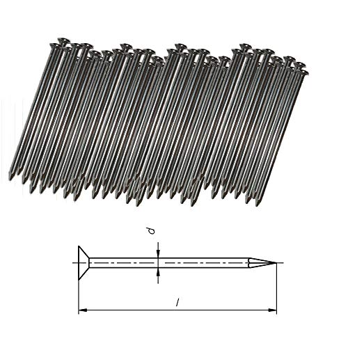 Nägel Senkkopf Baunägel DIN 1151 blank Stahlstift Stahlnägel Drahtstift Nagel 5kg (2,2x50mm) von Systafex