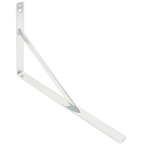 Systafex® Stegkonsolen Regalträger Schwerlastkonsole Regalwinkel Konsole Regalhalter Schwerlastträger (400mm x 250mm, Weiss) von Homry