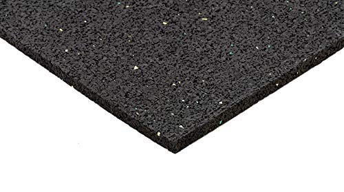 Systafex® Unterlegmatte Bautenschutzmatte Antirutschmatte Gummimatte Bodenschutzmatte für Fitnessgeräte Bodenmatte 8mm 125x80 cm von Systafex