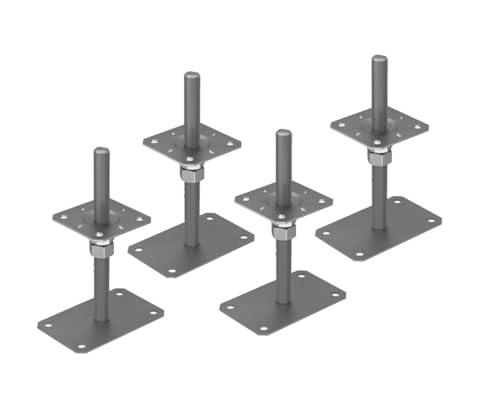 Systafex 4x Pfostenträger 160x250mm Stützenfuß Bodenfuß Betonfuss Höhenverstellbar von Systafex