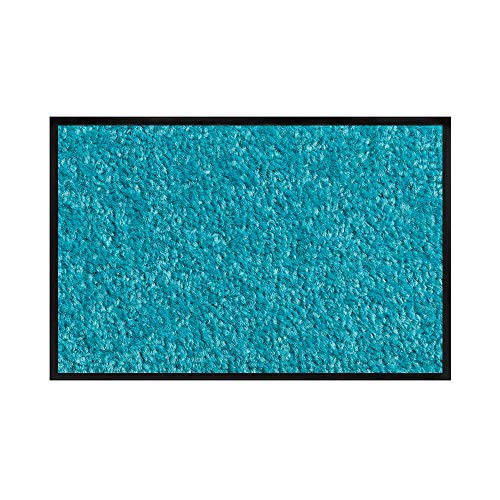 Systafex Hochwertige Fußmatte Schmutzfangmatte Matte Schmutzfänger Teppich Türmatte für Gewerbe & Haushalt Läufer Candy 40x75 cm (Azure) von Systafex