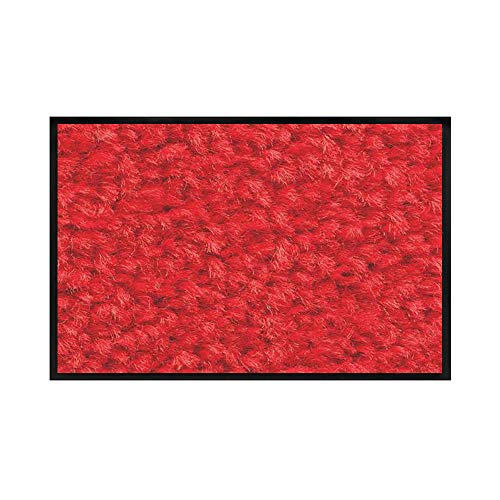 Systafex Hochwertige Fußmatte Schmutzfangmatte Matte Schmutzfänger Teppich Türmatte für Gewerbe & Haushalt Läufer Candy 40x75 cm (rot) von Systafex