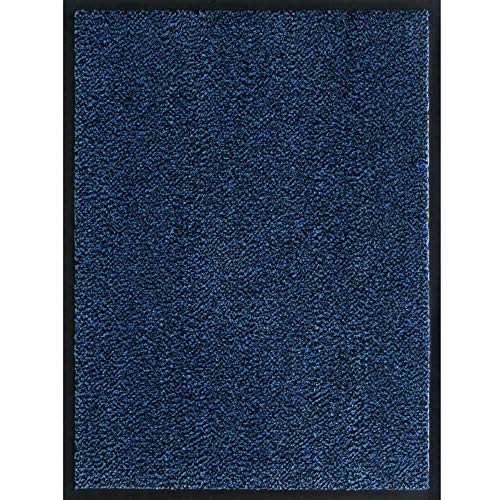 Systafex Schmutzfangmatte Fußmatte Bodenmatte Türmatte Flurteppich Schmutzmatte Tür Matte Teppich Blau (60cm x 90cm) von Systafex