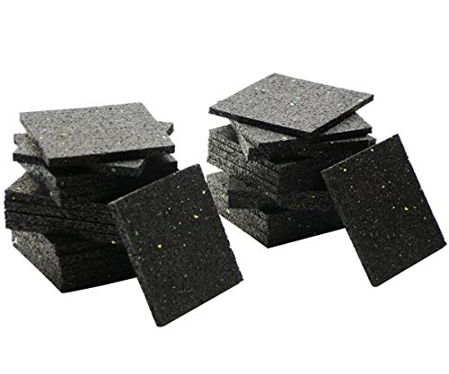 Terrassenpad Unterlagepad rutschfest Gummimatte Unterlegplatte Antirutschmatte Pad 100x100mm 6mm oder 8mm Stärke Menge Auswählen! (100x100x6mm Menge: 25 Stück) von Boppon
