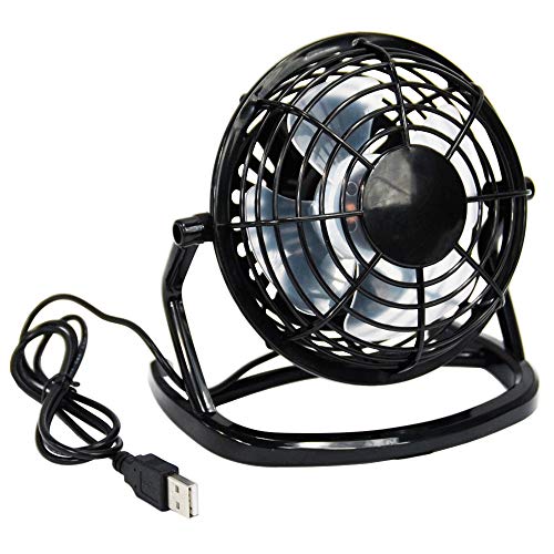 USB Ventilator Büro Schreibtisch Tischventilator FAN für PC Computer Laptop Notebook, mit An/Aus-Schalter (Schwarz) von Systafex