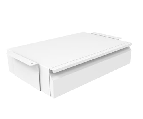 Unterbau Büroschublade Schreibtisch Massiv und Hochwertig Organizer Unterbauschublade Schublade Hängeschublade Weiß Schwarz (Weiß) von Systafex