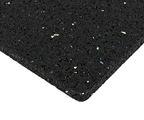 Systafex Fitnessmatte Bodenschutzmatte für Fitnessgeräte, Schwarz, Rutschfest, 6 mm, 125x80 cm von Systafex