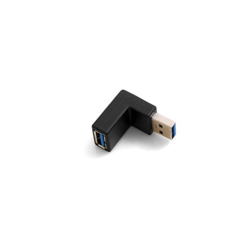 System-S USB Typ A 3.0 Eingang auf USB Typ A 3.0 Stecker 90° Abwärtswinkel Links Gewinkelt Adapterkabel Adapterstecker Adapter von System-S