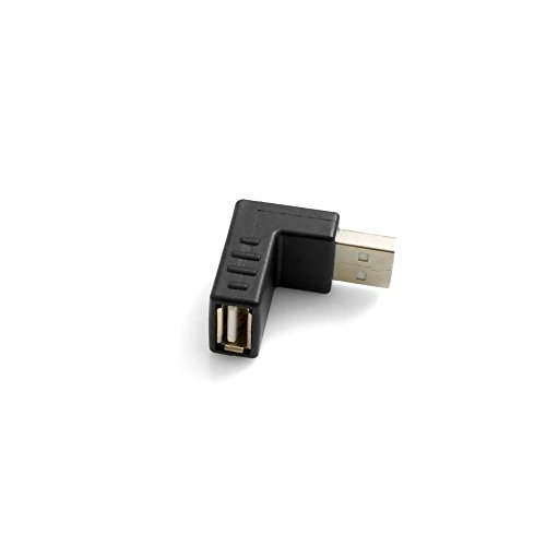 System-S USB Typ A Eingang auf USB Typ A Stecker 90° Aufwärtswinkel Rechts Gewinkelt Adapterkabel Adapterstecker Adapter von System-S