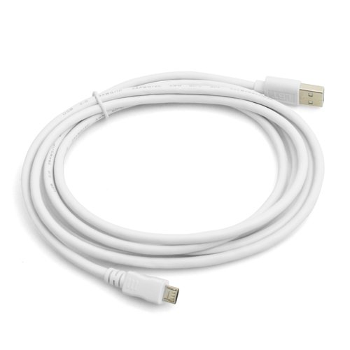 System-S 2 m Meter Micro USB Kabel Datenkabel Ladekabel in weiß von System-S