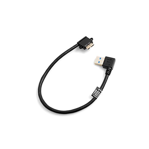 System-S Micro USB 3.0 auf USB A 3.0 Datenkabel Ladekabel Kurzes Kabel Gewinkelt Winkelstecker 90 Grad 26 cm von System-S