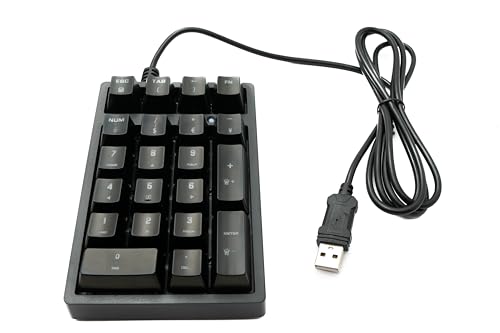 System-S Numpad Ziffernblock 21 Tasten USB 2.0 Typ A mechanische Tastatur mit LED RGB Backlight von System-S