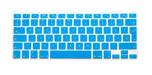 System-S Silikon Tastaturschutz Tastaturabdeckung QWERTZ Deutsche Tastatur Abdeckung Schutz für MacBook Pro 13" 15" 17" iMac MacBook Air 13" in Türkis von System-S