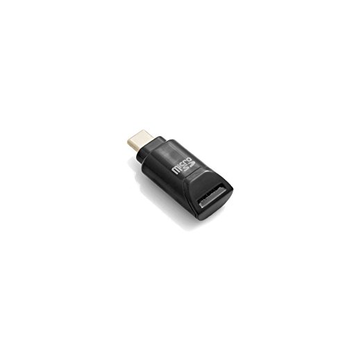 System-S USB 3.1 Typ C Adapter für microSD TF T-Flash Karten Leser Card Reader Mini Kartenlesegerät in Schwarz von System-S