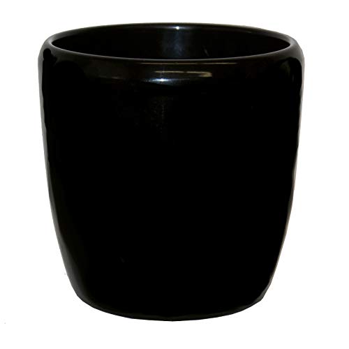 Keramik Blumentopf Venus 09/07 schwarz Ø 11.5cm Höhe 8cm von System Übertöpfe Keramik