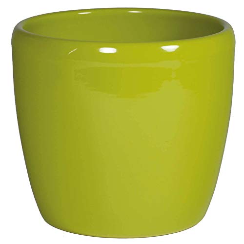 Keramik Blumentopf Venus 13/12 schilfgrün Ø 16cm Höhe 14cm von System Übertöpfe Keramik