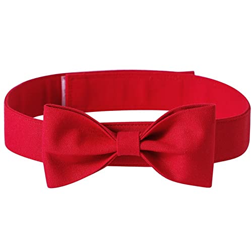 Sytaun Hunde-Fliege Mode wasch bar schöne Haustier-Bogen Halsband Hunde zubehör Haustier zubehör Rot M von Sytaun