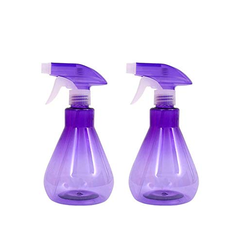 Sytaun Sprühflasche 500 ml, langlebiger Sprühkopf, 500 ml, 2 Stück, leer, klar, feuchter Auslöser, Sprühflasche, Garten, Küche, Gießkanne, Violett von Sytaun