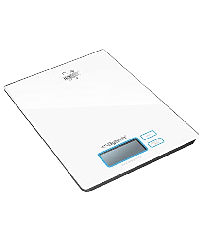 Sytech Digitale Küchenwaage, Design · Slim, 5 kg, Weiß von Sytech