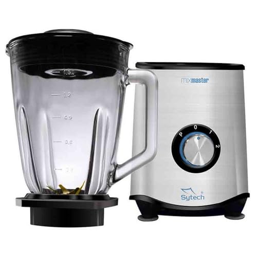 Sytech SY-BV11 Elektrischer Glasmixer "Mix Master", 1300 W, 1,5 l, silberfarben (Edelstahl) von Sytech