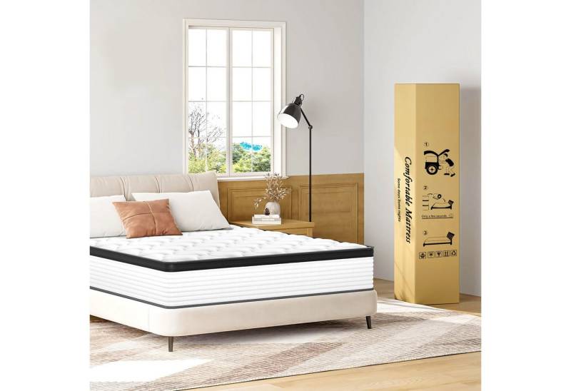 Federkernmatratze Matratze 140x200 cm, Matratze 90x200 cm, 7 Zonen Boxspringmatratze, Sytifro, 25 cm hoch, (7-Zonen Federkernmatratze mit Komfortschaum und Microfaser-Bezug), 100 Nächte Probeschlafen von Sytifro