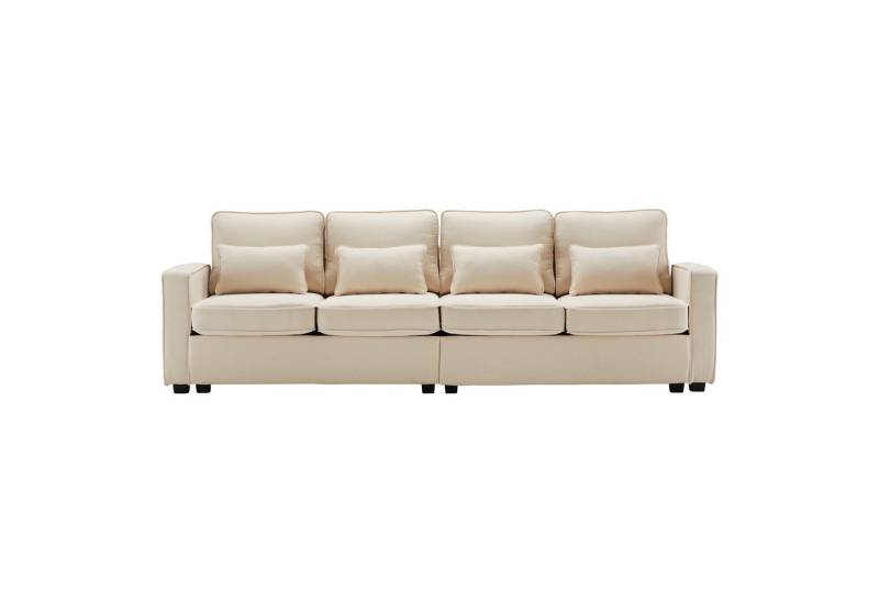 Sytifro Sofa Modernes 4-Sitzer-Sofa aus Leinenstoff, Viersitzer-Sofa mit Armlehnentaschen und 4 Kissen, Sofa im einfachen Stil, geeignet für Wohnzimmer, Wohnung, Büro, 3 Farboptionen für Sofas Sytifro Sofa Modernes 4-Sitzer-Sofa aus Leinenstoff, Viersitzer-Sofa mit Armlehnentaschen und 4 Kissen, Sofa im einfachen Stil, geeignet für Wohnzimmer, Wohnung, Büro, 3 Farboptionen für Sofas von Sytifro