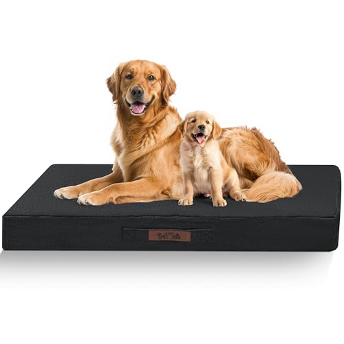 Sytopia Kaufestes Hundebett, Größe XL, für extra große Hunde, waschbar und orthopädisch, reißfest, dunkelgrau, 106,7 cm Sytopia Kaufestes Hundebett, Größe XL, für extra große Hunde, waschbar und orthopädisch, reißfest, dunkelgrau, 106,7 cm von Sytopia