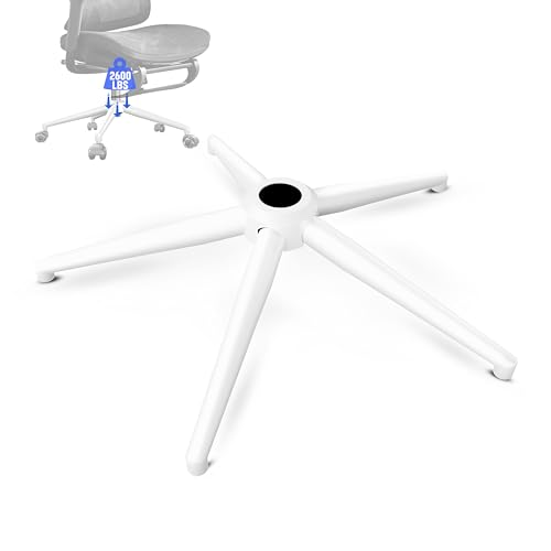 Sytopia Bürostuhl Fußkreuz 24 Zoll/60cm - Weißes Robustes 5-Sterne-Metalluntergestell, Drehstuhl-Kreuz, Geeignet für 11mm x 22mm Rollen, 50mm Gasfeder, Unterstützt über 2600 Pfund SYT-Base Sytopia Bürostuhl Fußkreuz 24 Zoll/60cm - Weißes Robustes 5-Sterne-Metalluntergestell, Drehstuhl-Kreuz, Geeignet für 11mm x 22mm Rollen, 50mm Gasfeder, Unterstützt über 2600 Pfund SYT-Base von Sytopia