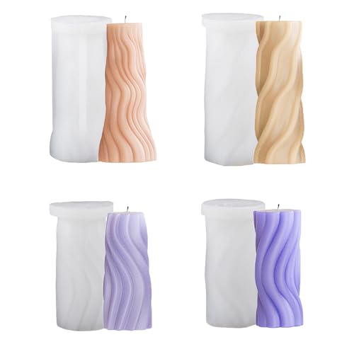 Syunyin 4 Stück Kerzen Formen Silikon, Kerzen Gießform Spiral Silikon Kerzenformen, Kerzenformen zum Gießen Kerzen Set Selber Machen Formen für DIY Handwerk, Zylindrische Kerzengießformen Syunyin 4 Stück Kerzen Formen Silikon, Kerzen Gießform Spiral Silikon Kerzenformen, Kerzenformen zum Gießen Kerzen Set Selber Machen Formen für DIY Handwerk, Zylindrische Kerzengießformen von Syunyin