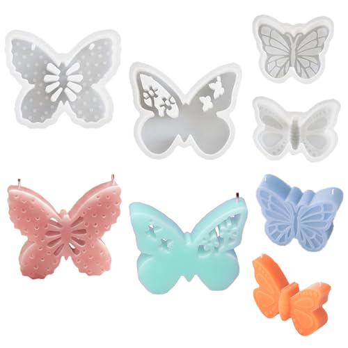 Syunyin 4 Stück Silikonform Schmetterling, 3D Kerzen Silikonformen Gießformen Butterfly Kerzengießform, Gipsformen zum Gießen Kerzenform Silikon Selber Machen Set für Kreative Handarbeit Syunyin 4 Stück Silikonform Schmetterling, 3D Kerzen Silikonformen Gießformen Butterfly Kerzengießform, Gipsformen zum Gießen Kerzenform Silikon Selber Machen Set für Kreative Handarbeit von Syunyin