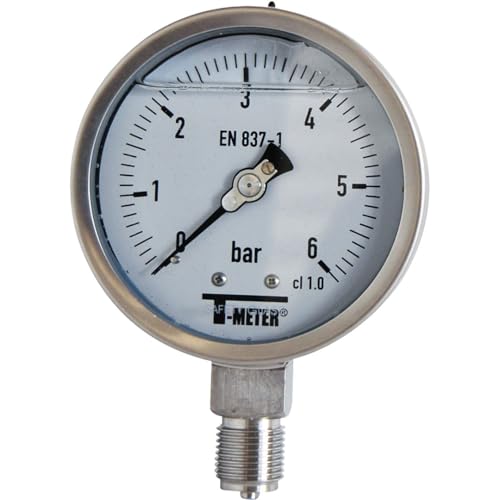 Syveco 1618002 Serie 1618 Alles Rostfreier Stahl Druckanzeige, Badewanne, Radial, 1/2" BSP, 100 Durchmesser, 0/1.6 Ba Syveco 1618002 Serie 1618 Alles Rostfreier Stahl Druckanzeige, Badewanne, Radial, 1/2" BSP, 100 Durchmesser, 0/1.6 Ba von Syveco