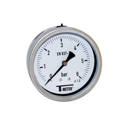 Syveco 1625004 Serie 1625 Rostfreier Stahl Gehäuse Druckanzeige, Bad, Axial, 1/2" BSP, 100 mm Durchmesser, 0/4 Bar Syveco 1625004 Serie 1625 Rostfreier Stahl Gehäuse Druckanzeige, Bad, Axial, 1/2" BSP, 100 mm Durchmesser, 0/4 Bar von Syveco