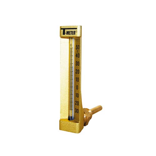 Syveco 1675001 Serie 1675 Industrielles Vertikales Thermometer, Halterung, 150 mm Höhe, 63 mm Kolben von Syveco