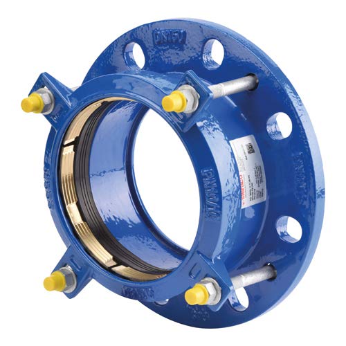 Syveco 2503075 Serie 2503 Verriegelter Flanschadapter mit Stützabsatz für PVC/PE-Rohre, M50/M60/M65 x M75 von Syveco