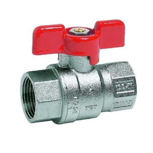 Syveco 523002 Serie 523 Messing Kugelhahn, PN40, Industrielle Serie Lange Fäden, Roter Schmetterlingsgriff, 1/4" FNPT Syveco 523002 Serie 523 Messing Kugelhahn, PN40, Industrielle Serie Lange Fäden, Roter Schmetterlingsgriff, 1/4" FNPT von Syveco