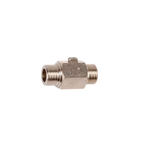 Syveco 688043 Serie 688 Waschbecken Kugelhahn, Gerade, Männlich/Männlich, 3/8" M BSP MM x 1/2" M BSP MM von Syveco