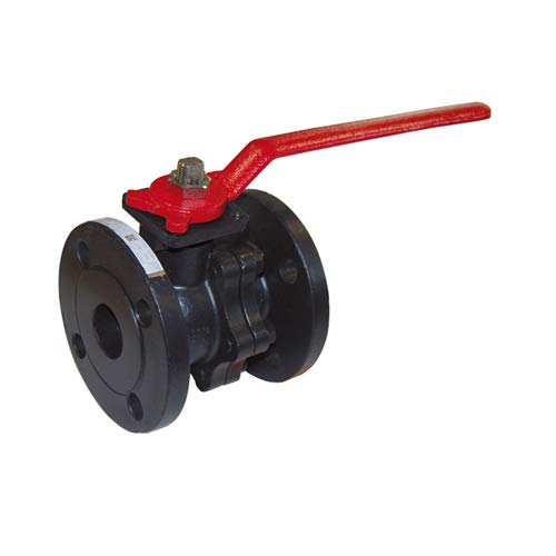 Syveco 756040 Serie 756 Kugelhahn, Split Body Stahl Klasse 150 PN20 mit Flansch, ISO-Platte, Brandschutz, PTFE Sitze, Gusseisengriff, ICP Reichweite, M40 Class 150 PN20 von Syveco