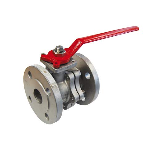 Syveco 757040 Serie 757 Kugelhahn, Split-Body-Flansche aus Edelstahl der Klasse 150 PN20, ISO-Platte, Brandschutz, PTFE Sitze, Gusseisengriff, ICP Reichweite, M40 Class 150 PN20 von Syveco