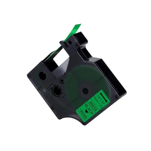 12 mm schwarz auf weißes Etikettband 45013 kompatibel mit LabelManager 160 280 Colorpop -Etikett -Maker Pass(Black on Green) von Sywchrf
