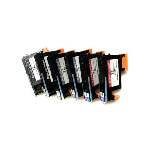 Sywchrf Kompatibler PrinThead Kompatibel mit 72 72 Modelle C9380A C9383A C9384A Arbeit(2SET(6PCS)) von Sywchrf