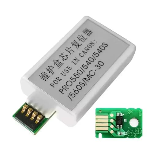 Sywchrf MC30 MC30 Wartung Box Chip Resickter Abfall Tintenbox Chip kompatibel mit Pro 520 540 540S 560S 560 2000 4000 4000S 6000S 561 Drucker(1pc chip and resette) von Sywchrf