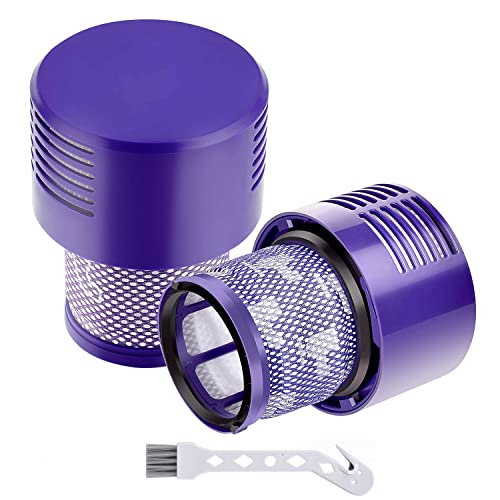 Ersatz Filter für Dyson Staubsauger V10 SV12 Cyclone Animal Absolute Total Clean Motorhead Akku Staubsauger Ersetzen Sie #DY-969082-01(2 Stück Filter 1 Reinigungsbürste) von Syxtidy